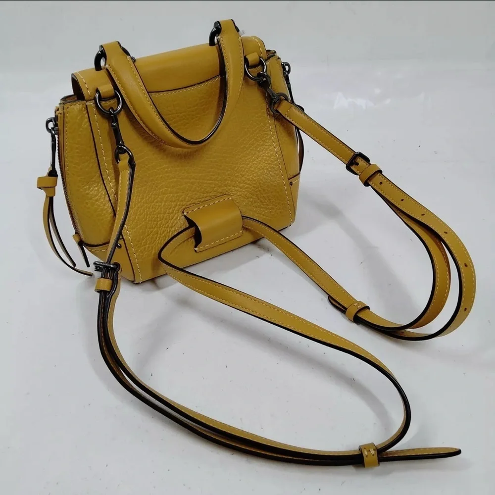 Coach Mini Faye Pebbled Leather Backpack